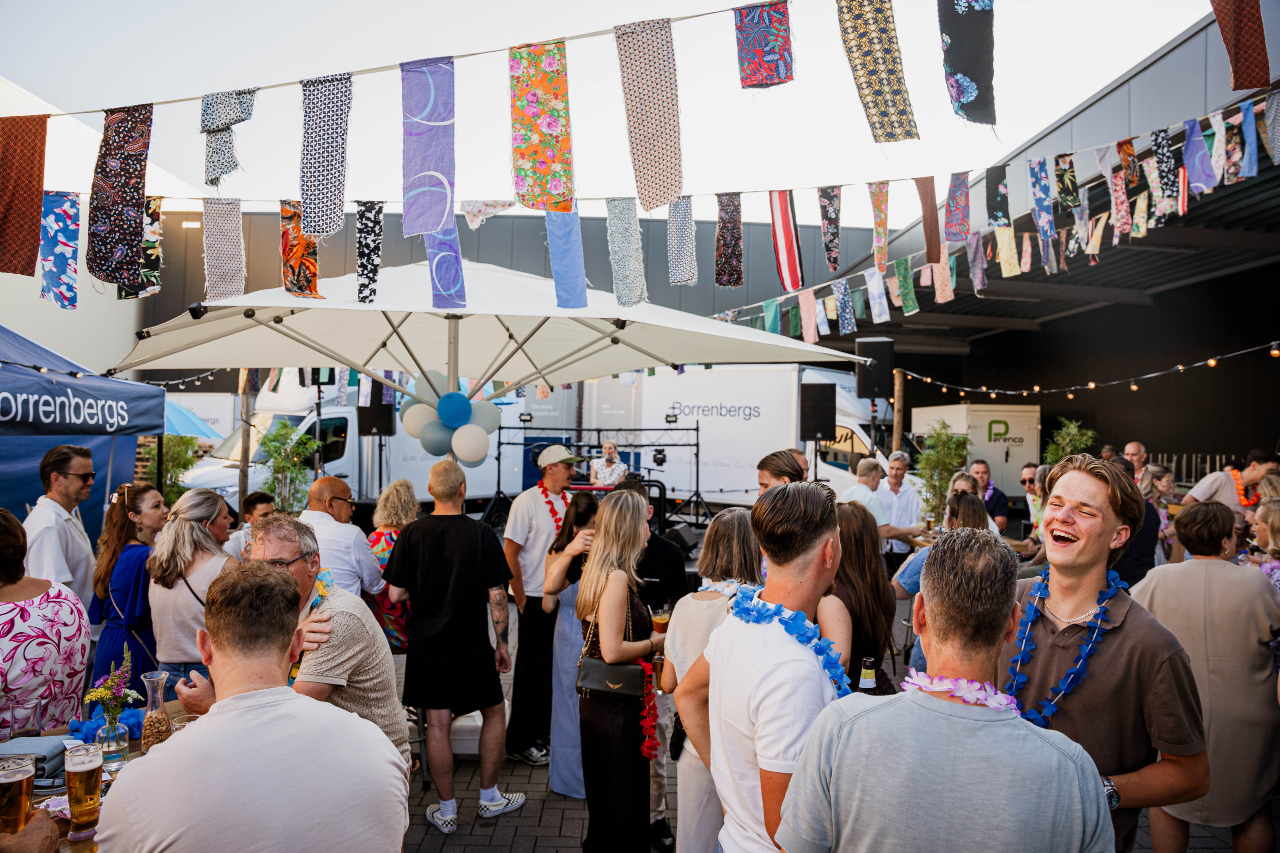 Personeelsfeest bij borrenbergs in de zomer